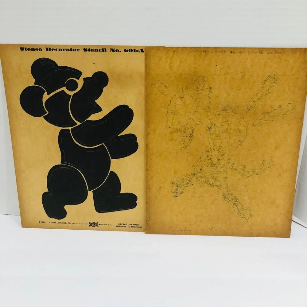 VTG Stenso Decorator Stencils Lot of 4‎ USA 24 Stencils 1959 Complete #601-#604